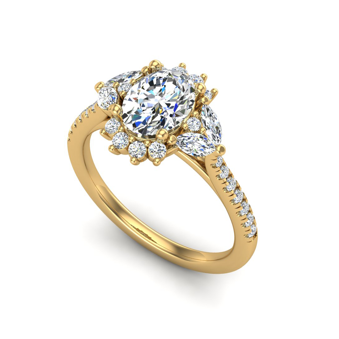 Celeste Halo Engagement Ring
